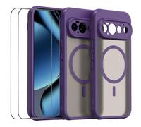 Wigento Étui de protection magnétique + 2 verres de protection pour Google | Ensemble de couverture complète, protection exacte de l'appareil photo, dos mat, cadre en TPU, coque arrière en polycarbonate