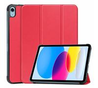Wigento Étui de protection pour Apple iPad 10.9 2022 10e génération 3 folt Wake Up Smart Stand Cover Rouge