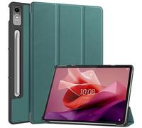 Wigento Étui de protection pour tablette Lenovo Tab P12 12,7" à 3 volets, fonction support, vert