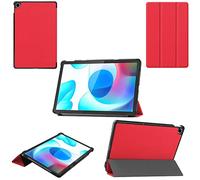 Wigento Étui de protection pour tablette Oppo Realme Pad 10.4 à 3 volets, fonction support, rouge
