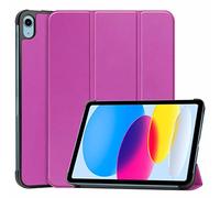 Wigento Étui pour Apple iPad 10.9 2022 10e génération 3 folt Wake Up Smart Stand Cover Violet Étui de tablette
