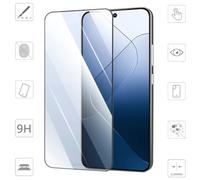 Wigento Film de protection blindé en verre dur pour Xiaomi 14 2X 3D Full LCD H9 Noir