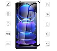 Wigento Film de protection en verre blindé pour Xiaomi Poco X5 5G / Xiaomi Redmi Note 12 4G / 5G 2X 3D Full LCD H9 Noir