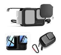 Wigento Kit d'accessoires portable GoPro HERO13 Black avec étui, verre de protection, capuchon d'objectif, sac