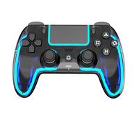 Wigento Manette sans fil pour PlayStation 5 avec double joystick à effet Hall, Bluetooth 5.0 et éclairage RGB, noir