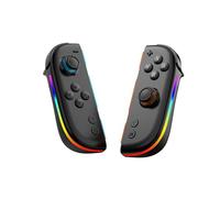Wigento Manette Split sans fil pour Nintendo Switch avec joysticks à effet Hall, capteur 6 axes et éclairage RGB, noir