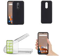 Wigento Pour Blackview BV5200 Pro Coque en silicone TPU Noir + 0,26 H9 Verre Housse de protection pour téléphone portable