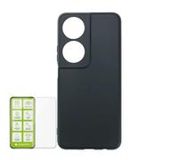 Wigento Pour Honor X7b Coque en Silicone TPU Noir + 0,26 H9 Verre Téléphone Portable Housse de Protection Cover