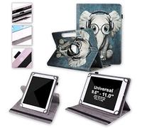 Wigento Pour tablette Nokia T20 / T21 10,4" Rotation à 360 degrés Motif universel 1 tablette Étui en cuir synthétique