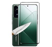 Wigento Pour Xiaomi 14 Pro 4D Premium 0,3 mm H9 Curved Verre Trempé Film de protection Noir
