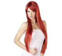 Perruque longue rouge extra