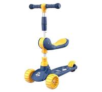 Wiggle Car Trottinette 2 en 1 for Enfants, siège Pliable, Hauteur réglable, Plateau élargi antidérapant, Plus sûr for Les débutants Swing Car(Blauw)