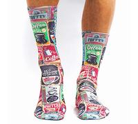 Wigglesteps Chaussettes Antidérapantes pour homme Café rétro Taille unique 41-46