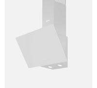 Wiggo Hotte aspirante 60 cm - Design en verre véritable sans tête, air de recirculation/évacuation, 300 m³/h, écran tactile LED, 3 vitesses, filtre à graisse inclus et 2 filtres à charbon, façade en