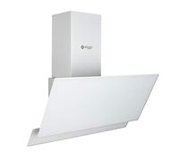 Wiggo Hotte aspirante 60 cm sans tête I évacuation d'air recirculation hotte aspirante 300 m³/h - Écran tactile LED 3 niveaux I hotte inclinée avec filtre à graisse & 2 filtres à charbon blanc