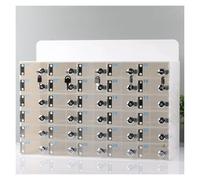 WIGING Casier De Rangement pour Téléphone Portable, Fixation Murale Boîtier De Rangement avec Clés, Acrylique Armoire De Rangement pour Salle De Classe École Élèves Bureau Usine(60 Grid)