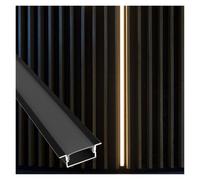 WIGING Profilé LED Noir pour Couloir Montage Mural Et Plafond Rail en Profilé Aluminium
