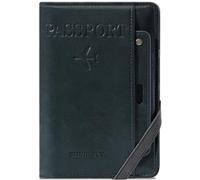 wigmoa Y7-Y Porte-passeport de voyage multifonction avec blocage RFID, organiseur de cartes amovible, étui antivol pour documents de voyage., gris foncé, 6.1"D x 4.3"W x 0.7"H, FID Porte-passeport