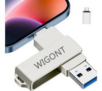 WIGONT Clé USB 128 Go Pen Drive pour Sauvegarder Plus de Photos et de Vidéos, Clé USB pour i0S/Pad/PC/Type C, Belle et Durable Clé Stockage pour lphone. Aucune Application Requise.