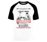 Wigoro The Thrilla in Manila - Frazier Vs Ali Unisexe Hommes Femmes Baseball T-Shirt Blanc Unisex Baseball T-Shirt