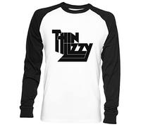 Wigoro Thin Lizzy Merchandise Unisexe Hommes Femmes Baseball T-Shirt Blanc Unisex Baseball T-Shirt