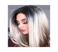 Wigs for women gray-white gradient medium-length hair all kinds of long synthetic fiber curly hair wigs
