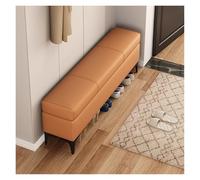 WIGSELBL Banc de rangement rembourré pour entrée, lit d'appoint moderne rembourré, tabouret ottoman, coffre de rangement, charge jusqu'à 300 kg pour salon, chambre à coucher, entrée (orange, 100 cm)