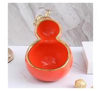 WIGSELBL Bol à fruits en céramique pour table basse, plateau à bijoux en céramique, bol de service pour table à manger, bol décoratif moderne pour décoration d'intérieur (orange-1)