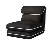 WIGSELBL Canapé-lit pliable 3 en 1 avec dossier réglable à 4 positions, fauteuil avec oreiller, fauteuil inclinable rembourré pour la maison et le bureau (Nero)