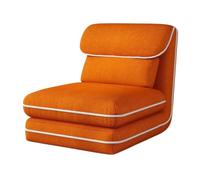 WIGSELBL Canapé-lit pliable 3 en 1 avec dossier réglable à 4 positions, fauteuil avec oreiller, fauteuil inclinable rembourré pour la maison et le bureau (orange)