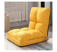 WIGSELBL Canapé-lit pliable 5 positions réglable en lin rembourré pour jouer et lire (jaune)