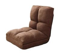 WIGSELBL Canapé-lit pliable 5 positions réglable en lin rembourré pour jouer et lire (marron)