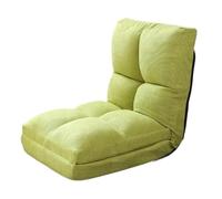 WIGSELBL Canapé-lit pliable 5 positions réglable en lin rembourré pour jouer et lire (vert)
