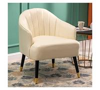 WIGSELBL Chaise d'appoint de salle à manger pour salon chaise en cuir PU, rembourrage moderne, chaise de lecture confortable, chaise de canapé simple du milieu du siècle pour chambre à coucher, salle