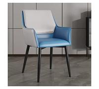 WIGSELBL Chaise d'appoint en cuir, chaise de salon moderne avec accoudoirs, chaise de salle à manger rembourrée confortable, chaise d'appoint chaise de bureau avec pieds en métal, chaise de bureau