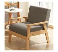 WIGSELBL Chaise d'appoint, fauteuil en bois massif, chaise moderne siècle, chaise d'appoint, chaises de lecture pour salon, chaises de salon confortables rembourrées pour chambre à coucher (couleur