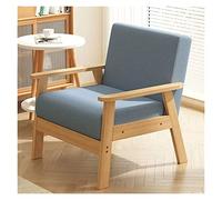 WIGSELBL Chaise d'appoint, fauteuil en bois massif, chaise moderne siècle, chaise d'appoint, chaises de lecture pour salon, chaises de salon confortables rembourrées pour chambre à coucher (couleur