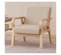 WIGSELBL Chaise d'appoint rembourrée avec pieds en bois, dossier confortable et accoudoirs ergonomiques, fauteuil en bois du milieu du siècle pour salon (gris-1)