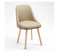 WIGSELBL Chaise de salle à manger en velours, siège de coussin en velours pour salle à manger, cuisine, dossier rembourré et pieds en bois naturel, chaises d'appoint modernes du milieu du siècle pour