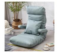 WIGSELBL Chaise de sol avec accoudoirs et oreiller, chaise longue pliable, 5 positions, réglable, confortable, chaise de jeu, fauteuil inclinable avec sièges rembourrés pour adultes (bleu)