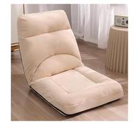 WIGSELBL Chaise de sol réglable avec soutien dorsal, lit rembourré avec 5 positions réglables, canapé pliable pour lire (crème)