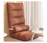 WIGSELBL Chaise longue d'intérieur avec oreiller, canapé-lit pliable pour salon, fauteuil inclinable réglable pour jeu et lecture (marron)