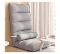 WIGSELBL Chaise longue d'intérieur avec oreiller, canapé-lit pliable pour salon, fauteuil inclinable réglable pour jeu et lecture (gris)