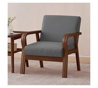 WIGSELBL Chaises d'appoint de bureau confortables avec cadre en bois pour salon, chambre à coucher, salle d'attente, fauteuil de lecture et de loisirs (gris)