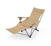 WIGSELBL Chaises de camping inclinables avec repose-pieds, chaise longue pliante, support de 181,4 kg, chaise de camping réglable avec coussin pour adultes (kaki)