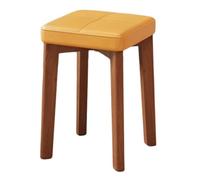 WIGSELBL Chaises de Salle à Manger en Bois, tabourets de Cuisine sans Dossier, tabourets empilables en Bois, tabourets de Bar, tabourets de Bar Portables for salles de Classe(Yellow)
