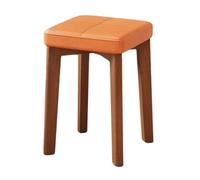WIGSELBL Chaises de Salle à Manger en Bois, tabourets de Cuisine sans Dossier, tabourets empilables en Bois, tabourets de Bar, tabourets de Bar Portables for salles de Classe(Orange)