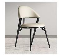 WIGSELBL Chaises de salle à manger modernes du milieu du siècle Chaise rembourrée en cuir, chaise d'appoint pour cuisine, salle à manger, chaises de salon, chaises de salle à manger en métal robuste