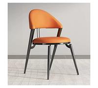 WIGSELBL Chaises de salle à manger modernes du milieu du siècle Chaise rembourrée en cuir, chaise d'appoint pour cuisine, salle à manger, chaises de salon, chaises de salle à manger en métal robuste