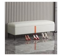 WIGSELBL Coffre de rangement en cuir avec dessus relevable, banc ottoman d'entrée avec grand espace de rangement, banc de rangement rectangulaire extra long pour chambre à coucher et salon (couleur :